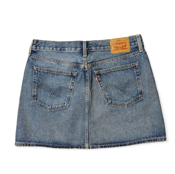Levi's Denim 1970s Mini Skirt Sz 30 Medium Wash Jean Skirt EUC - Picture 12 of 14
